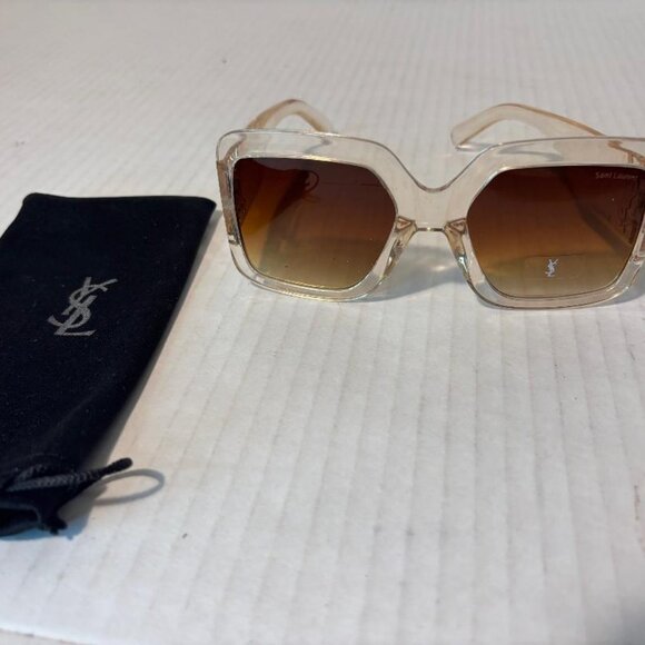Saint Laurent Yves Sunglasses & Cloth Drawstring Case  #BO-86259 Made in Italy - Picture 1 of 7